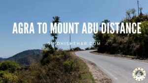 Agra to Mount Abu Distance
