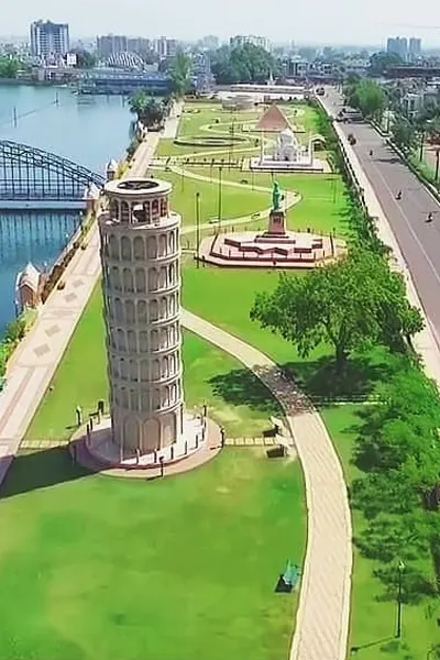 The Seven Wonders Park in Kota, featuring miniature replicas of global monuments, a unique attraction on the Abu Road to Kota taxi route.